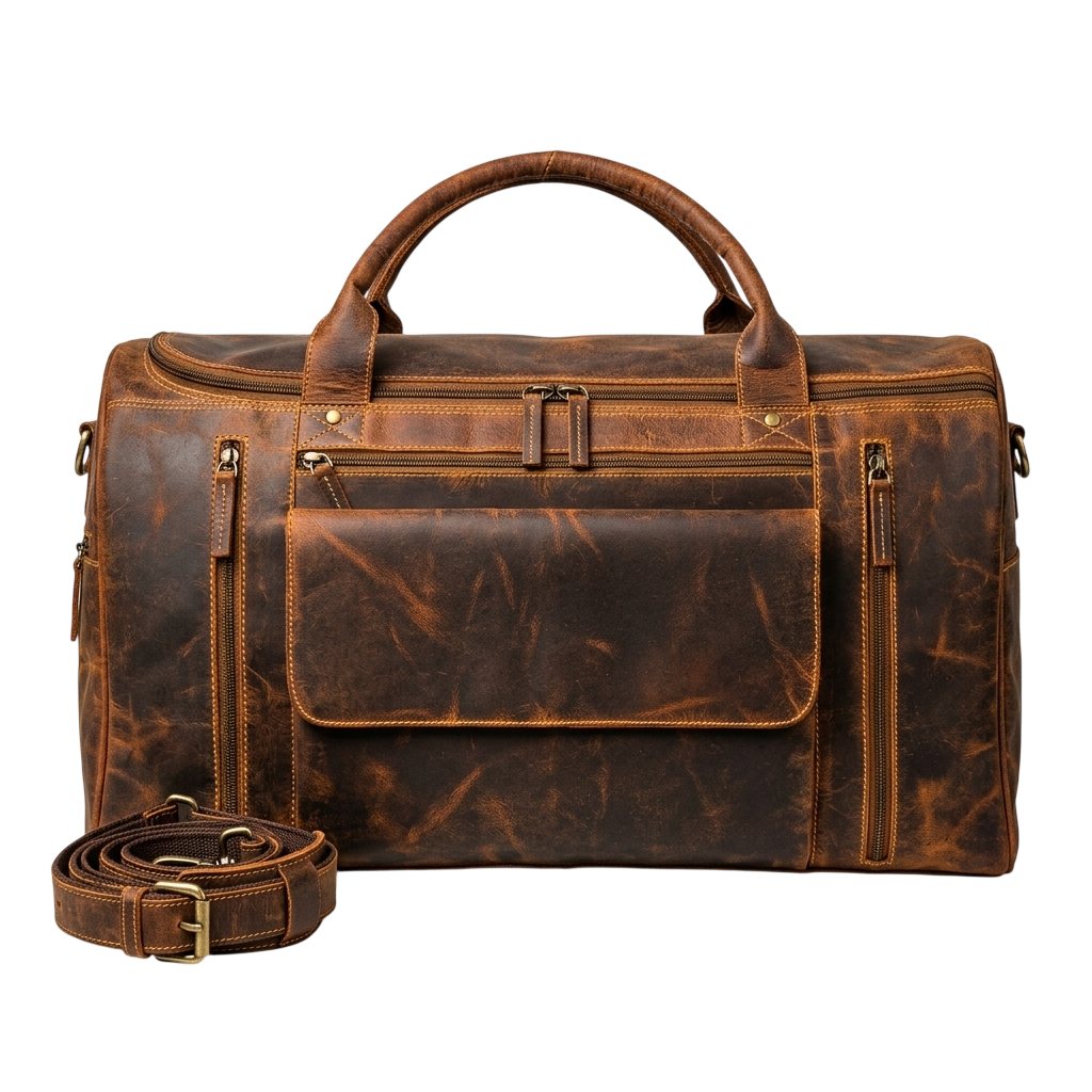 Premium leather duffle bag manufacturer and exporter in India for global brands and OEM buyers