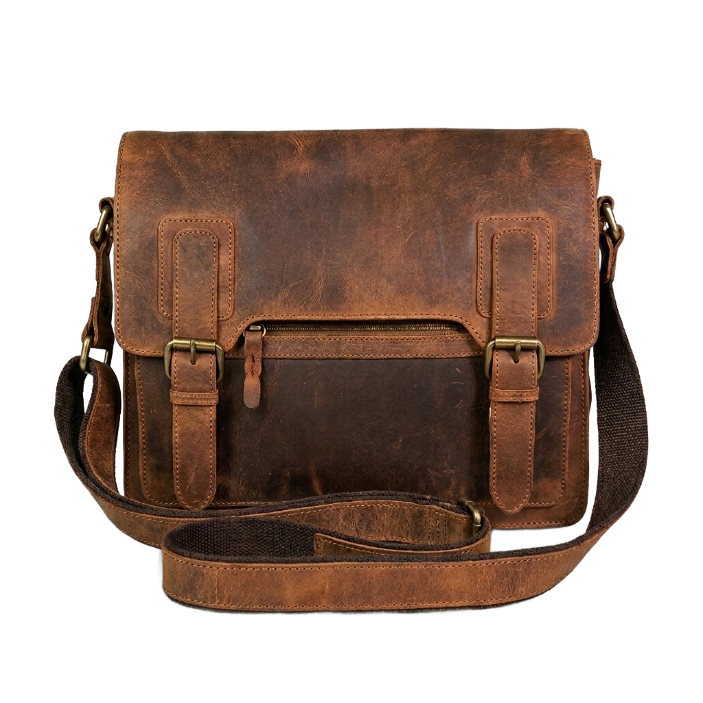 Office messenger bag premium leather for business professionals