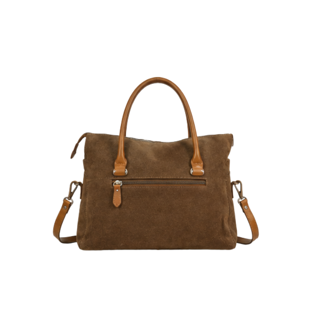 Canvas Leather Tote Bag for Business Travel