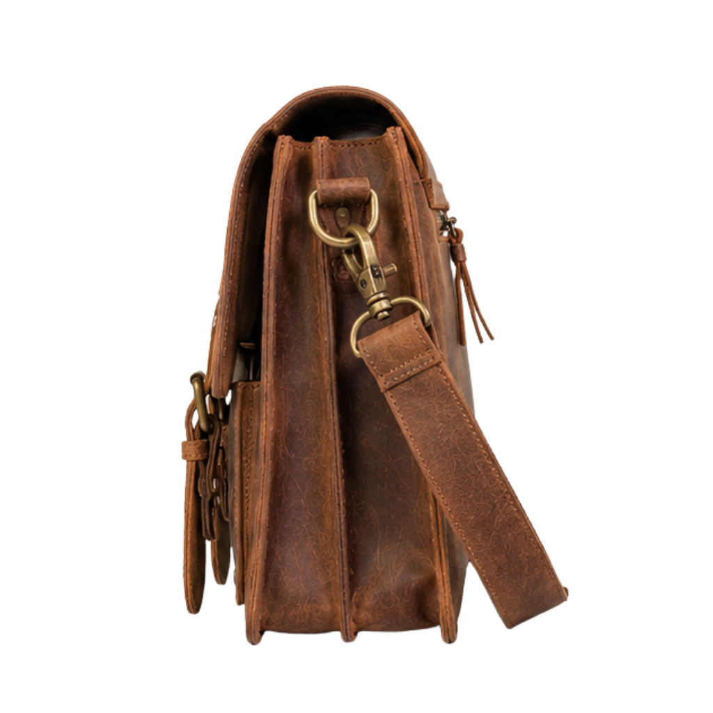 Custom leather messenger bag for private label brands