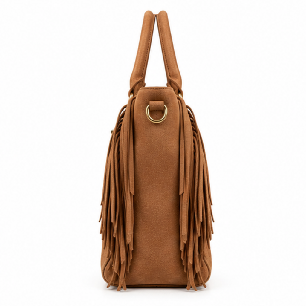 Genuine leather fringe bag exporter and supplier