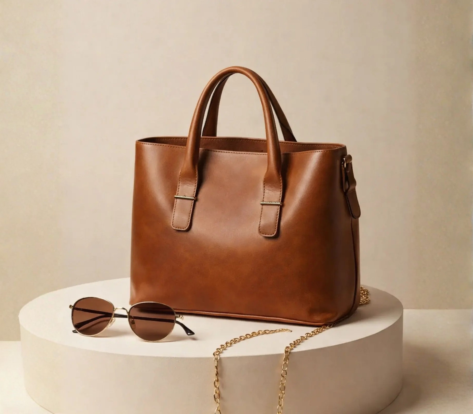 Brown premium leather tote bag manufacturer and exporter in India for global brands with OEM customization