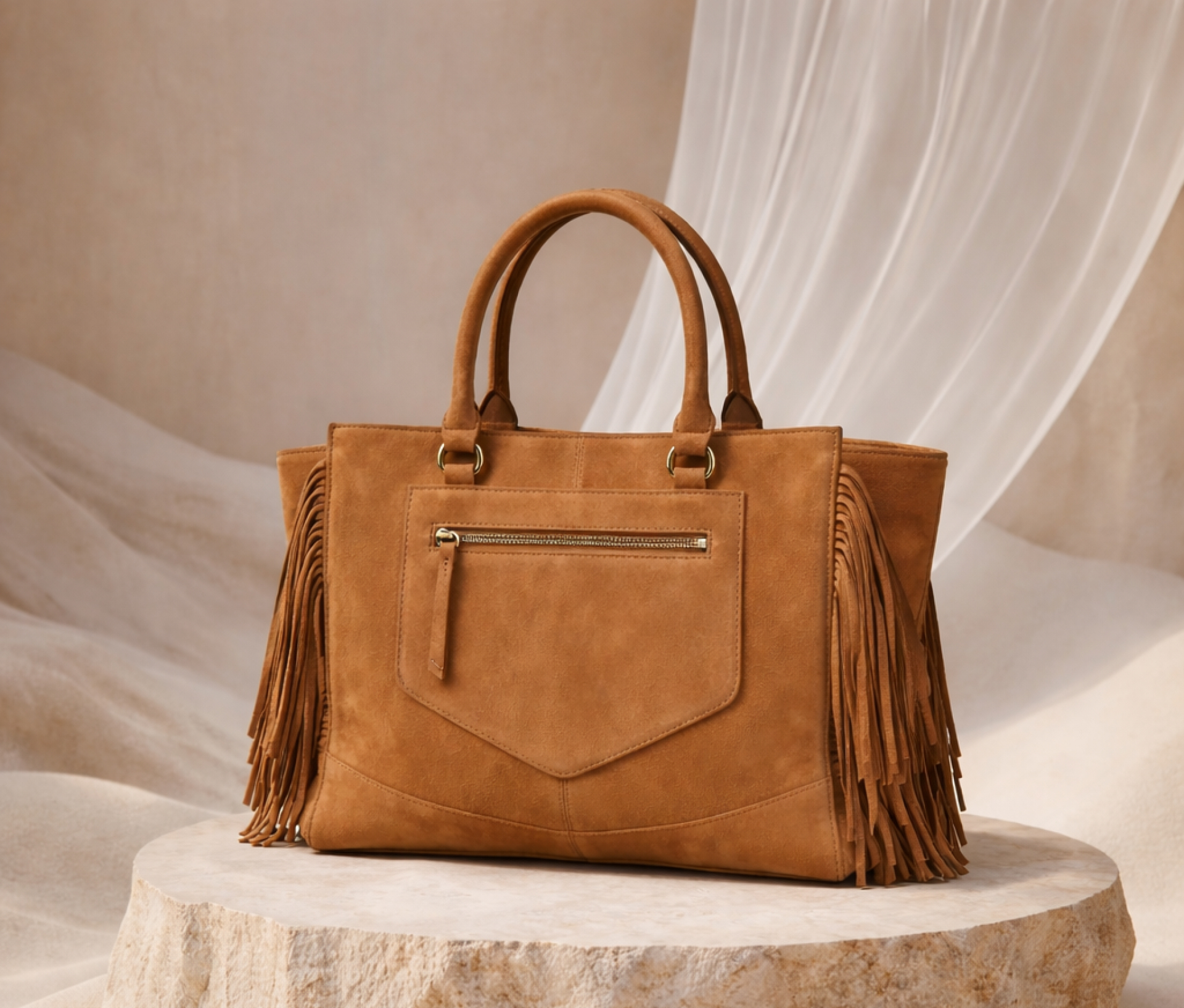 Brown premium leather handbag manufacturer and exporter in India for global brands with OEM customization