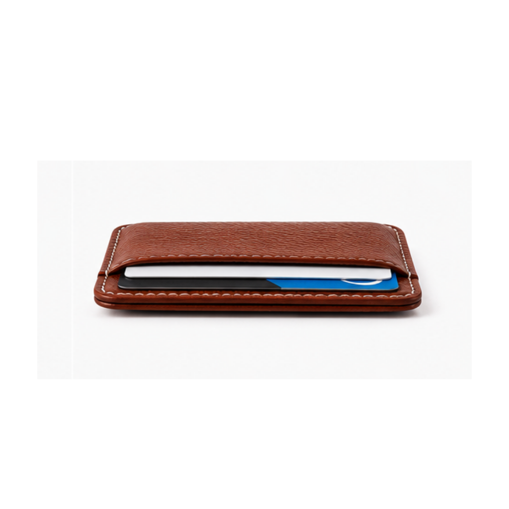 Slim Leather Card Wallet with Easy Access Front Pocket Design