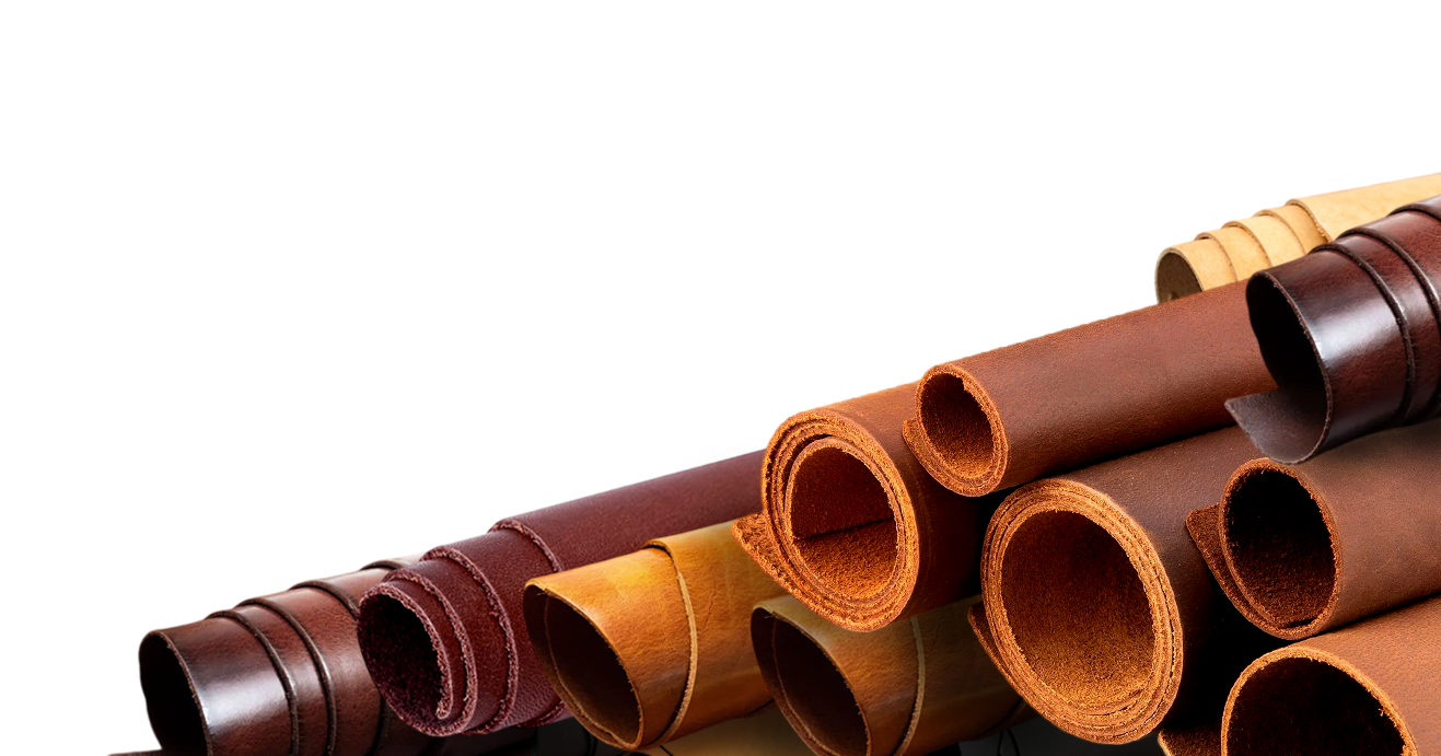 Premium leather material manufacturer and exporter in India supplying high quality leather for bags accessories and OEM production