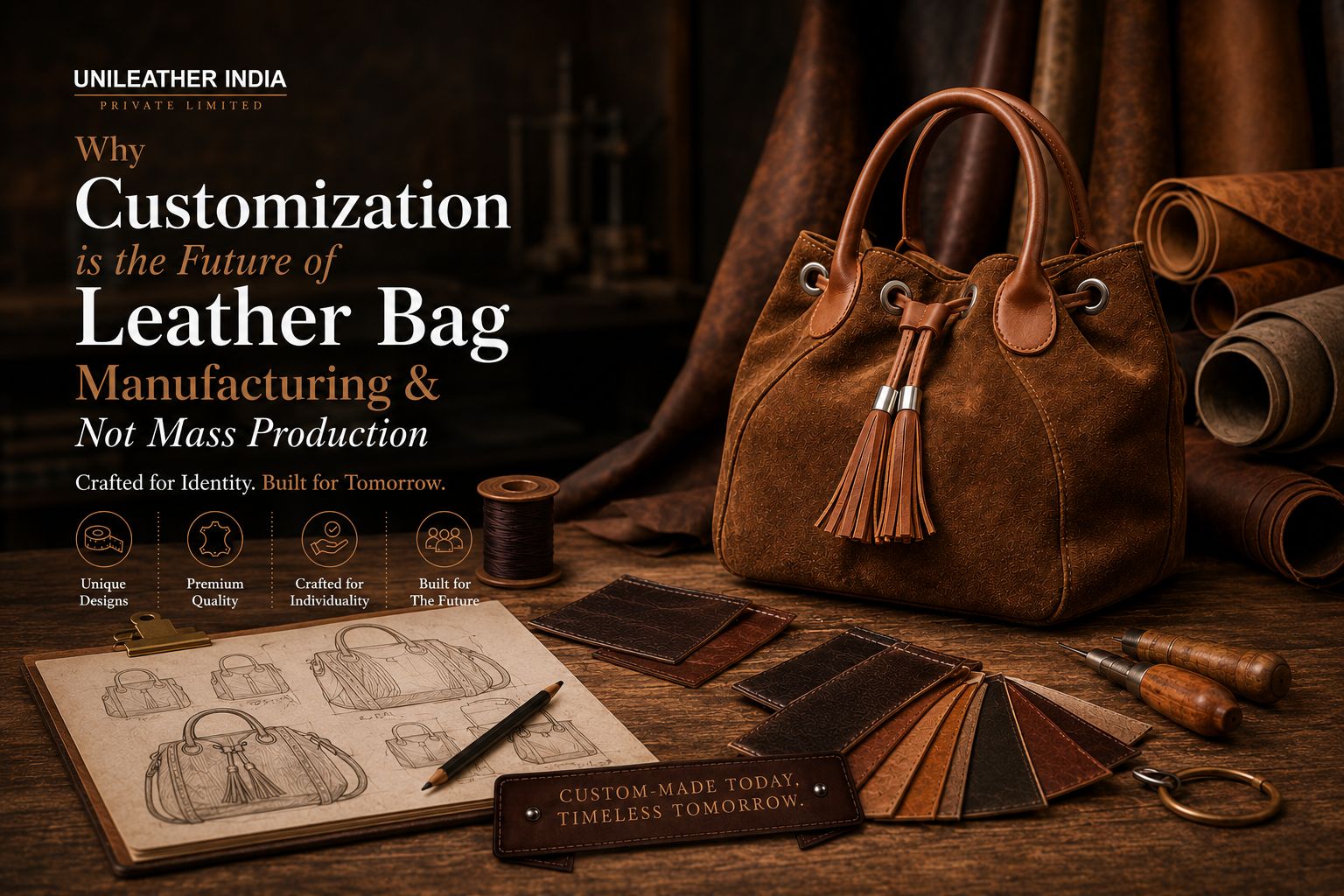 custom leather bag manufacturer India showcasing why customization is the future of leather bag manufacturing