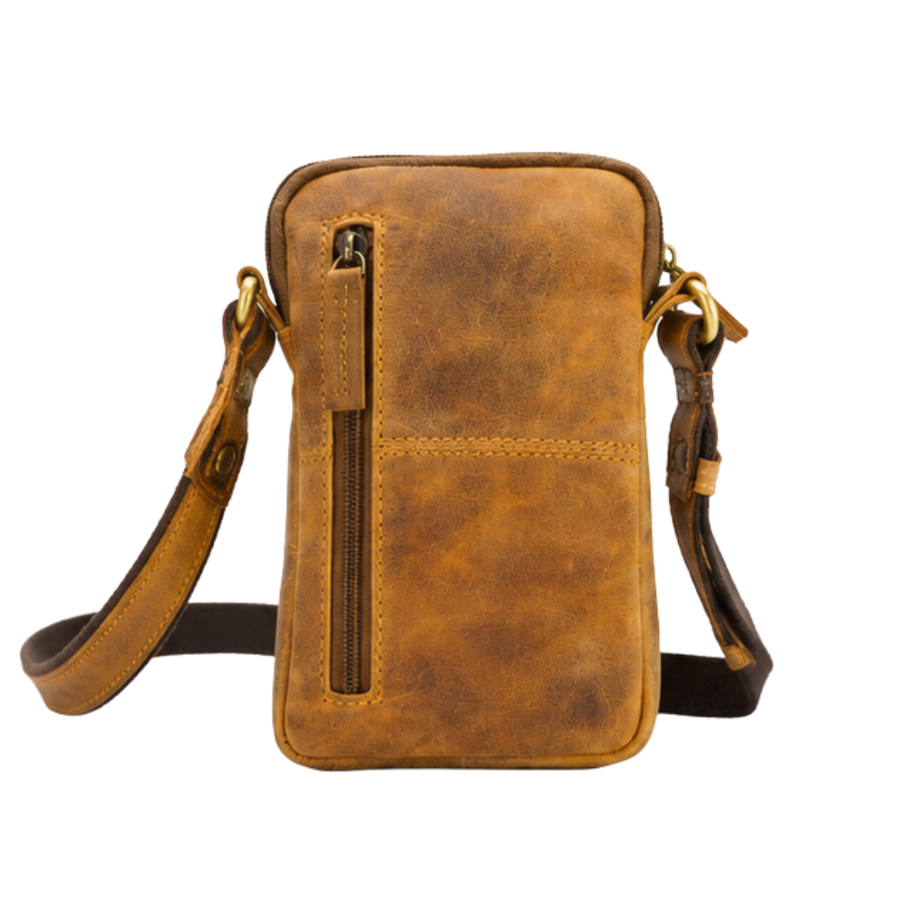 Vintage Leather Crossbody Sling Bag