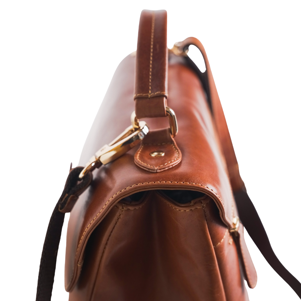Premium leather satchel handbag manufactured by Unileather India