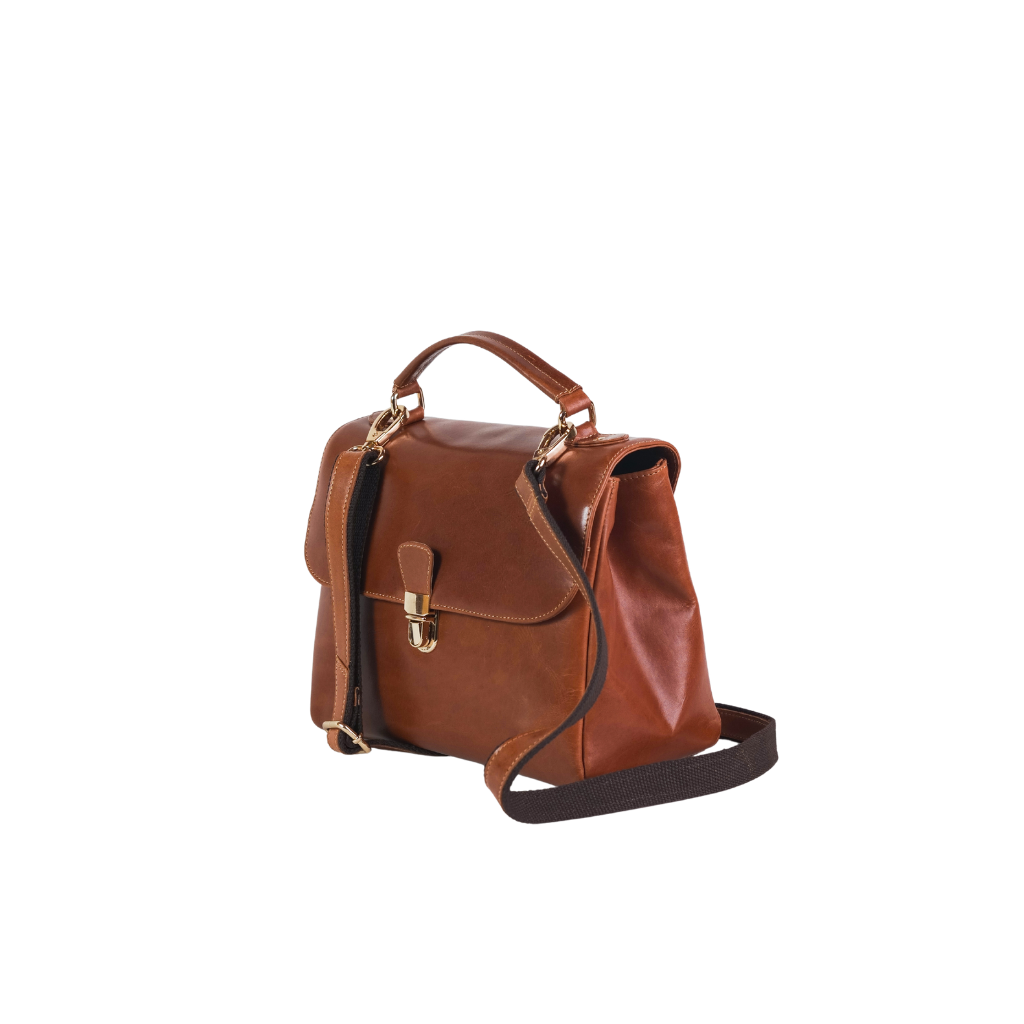 Classic leather satchel bag made from premium genuine leather