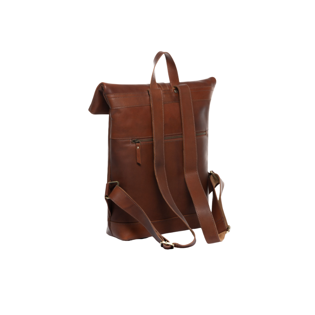 Custom leather travel backpack crafted for global brands, wholesalers, and retailers.
